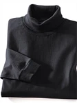 Sieh an! T-Shirt Rollkragen-Shirt Schwarz/Dunkelgrau
