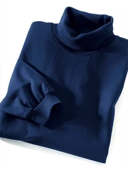 Sieh an! T-Shirt Rollkragen-Shirt Dunkelblau
