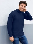 Sieh an! T-Shirt Rollkragen-Shirt Dunkelblau