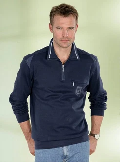 Sieh an! T-Shirt Sweatshirt Dunkelblau/Hellblau/Blau