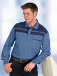 Sieh an! T-Shirt Poloshirt Blau/Dunkelblau/Hellblau
