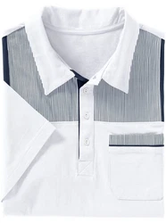 Sieh an! T-Shirt Poloshirt Weiß/Dunkelblau/Grau/Creme