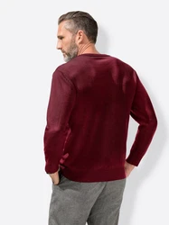 Witt Strickpullover V-Pullover Dunkelrot/Bordeaux