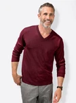 Witt Strickpullover V-Pullover Dunkelrot/Bordeaux