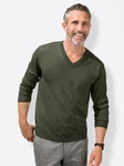 Witt Strickpullover V-Pullover Dunkelgrün/Grün/Khaki