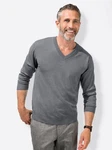 Witt Strickpullover V-Pullover Dunkelgrau/Grau