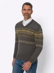 Sieh an! Strickpullover Grau/Mischfarben/Dunkelgrün/Dunkelgrau