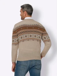 Sieh an! Strickpullover Beige/Braun/Khaki