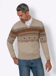Sieh an! Strickpullover Beige/Braun/Khaki