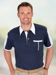 Sieh an! T-Shirt Poloshirt Dunkelblau/Blau