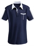 Sieh an! T-Shirt Poloshirt Dunkelblau/Blau