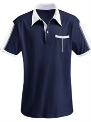 Sieh an! T-Shirt Poloshirt Dunkelblau/Blau
