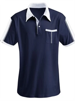 Sieh an! T-Shirt Poloshirt Dunkelblau/Blau