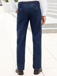Sieh an! Bequeme Jeans mit Gürtel Schwarz/Grau