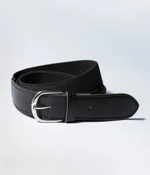 Sieh an! Bequeme Jeans mit Gürtel Schwarz/Grau