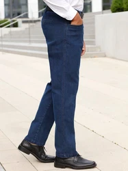 Sieh an! Bequeme Jeans mit Gürtel Schwarz/Grau