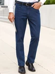 Sieh an! Bequeme Jeans mit Gürtel Schwarz/Grau