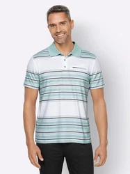 Sieh an! T-Shirt Poloshirt Grün/Türkis/Mischfarben/Blau