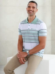 Sieh an! T-Shirt Poloshirt Grün/Türkis/Mischfarben/Blau