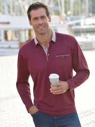 Hajo T-Shirt Langarm-Shirt Dunkelrot/Lila/Bordeaux/Rot/Dunkelblau/Fliederfarben