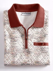 Witt Poloshirt Kurzarm MARCO DONATI Bordeaux/Dunkelrot/Rot/Braun