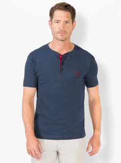 Witt Kurzarmshirt CATAMARAN Dunkelblau/Hellblau