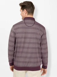 Hajo T-Shirt Langarm-Poloshirt Dunkelrot/Bordeaux