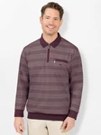 Hajo T-Shirt Langarm-Poloshirt Dunkelrot/Bordeaux