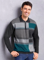 Sieh an! Strickpullover Grau/Mischfarben/Hellblau