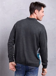 Sieh an! Strickpullover Grau/Mischfarben/Hellblau