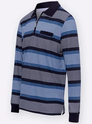 Sieh an! T-Shirt Poloshirt Hellblau/Blau/Dunkelblau