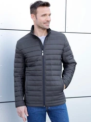 Sieh an! Funktionsjacke Steppjacke Dunkelgrau/Grau/Hellgrau/Blau/Dunkelblau