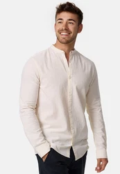 Indicode Langarmhemd INCari Weiß/Beige/Khaki/Creme/Gelb