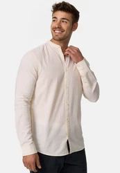 Indicode Langarmhemd INCari Weiß/Beige/Khaki/Creme/Gelb