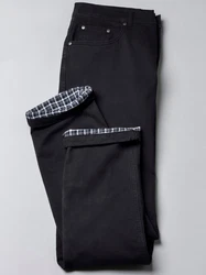 Sieh an! Chinohose Thermo-Jeans Schwarz/Dunkelgrau