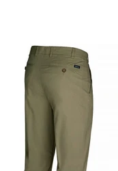 Brühl Chinohose London DO mit Komfortbund Khaki/Dunkelgrün