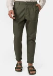 Indicode Leinenhose Cunningham Dunkelgrün/Khaki