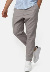 Indicode Leinenhose Cunningham Grau/Khaki/Hellgrau/Beige/Braun