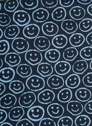 Trigema T-Shirt mit freundlichem Smiley-Muster blau/navy