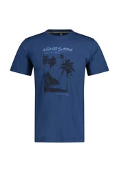 LERROS T-Shirt mit Frontprint Blau/Dunkelblau