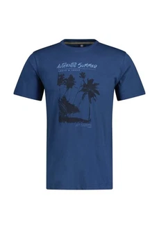 LERROS T-Shirt mit Frontprint Blau/Dunkelblau