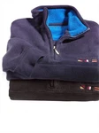 Witt Fleeceshirt Fleecepullover Dunkelblau/Hellblau