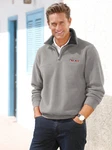 Witt Fleeceshirt Fleecepullover Dunkelblau/Lila