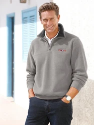 Witt Fleeceshirt Fleecepullover Dunkelblau/Lila