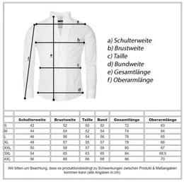 Langarmhemd Herren Leinen Baumwoll Mix Casual Hemd 8529 Regular Button-Down-Kragen Langarm Uni