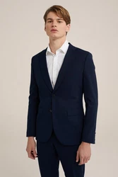WE Fashion Jackenblazer Dunkelblau/Hellblau