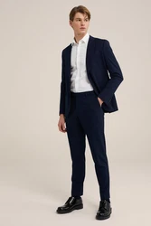 WE Fashion Jackenblazer Dunkelblau/Hellblau