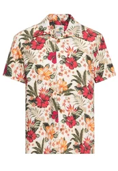 KingKerosin Kurzarmhemd Style Rosa/Beige/Blau/Grün/Rot