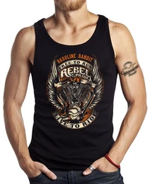Tanktop Biker Racer Tank Top Muskel-Shirt: Rebel Pride