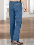 Sieh an! Bequeme Jeans Fliederfarben/Blau